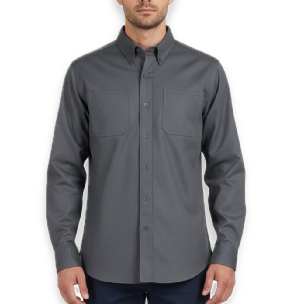 Ridgecut Long Sleeve Gray Utility Work Shirt Men’s Size Small